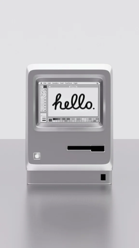 illustration mac hello