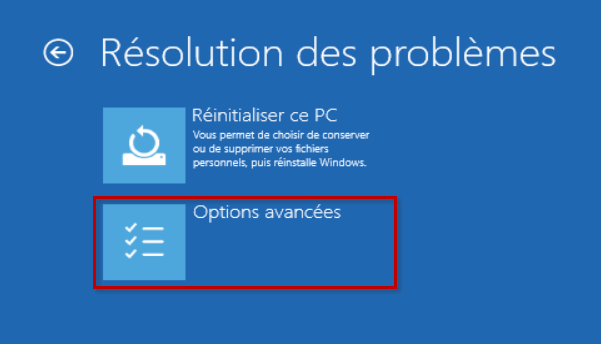 Les solutions si votre PC redémarre en boucle 8 option avancees depannage windows ecran bleu pro informatique bekky nantes
